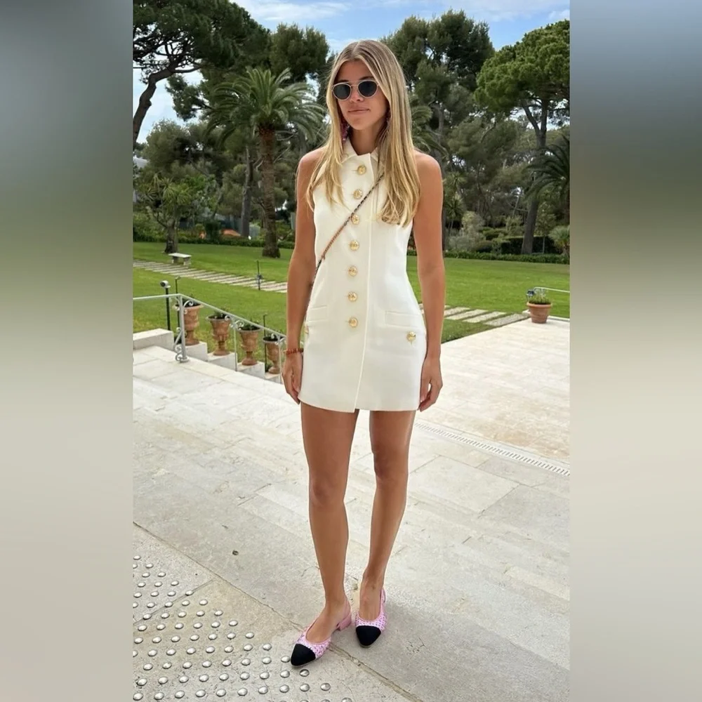 CHANEL Slingbacks Pink/Black Sequin Sofia Richie 23C With Box - Picture 9 of 15